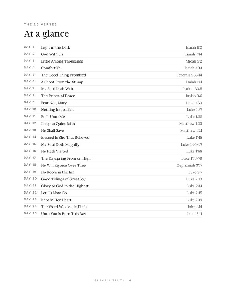 The Light Is Coming: The 25 verses at a glance (page 4)